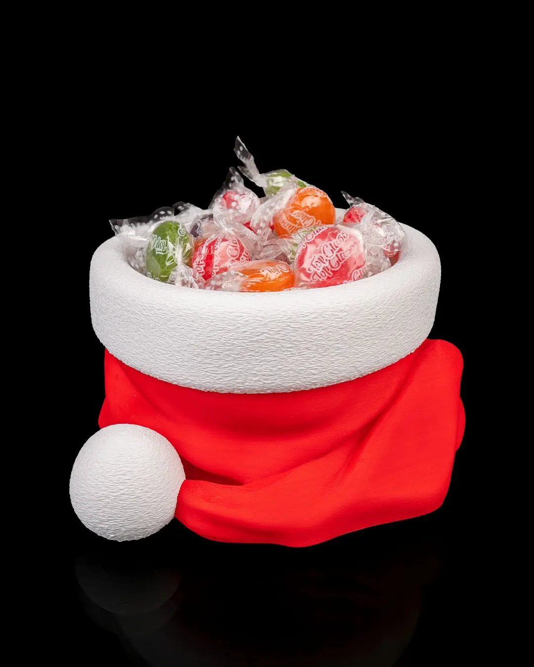 Santa's Snack Hat - Bowl Red & White Festive Christmas Candy Holder for Holiday Parties