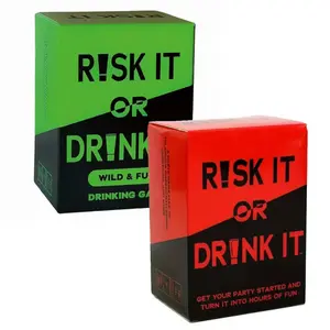 Risk Or Drink Hilarious College Party Card Game for Adults Pregame Night Dares 18+ Wild Fun Drinking Game with Exciting Dare Questions Tabletop Games