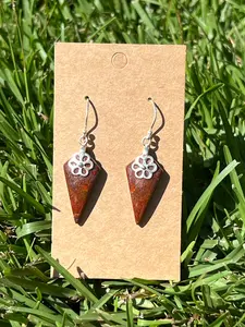 Red Moss Agate Earrings