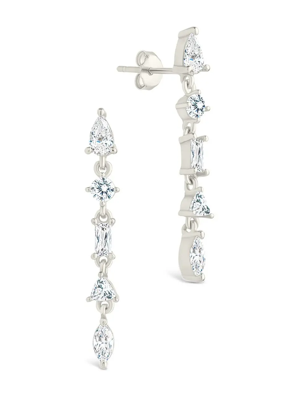 Sterling Silver Jacinda CZ Dangle Earrings