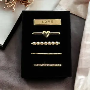 5 Piece Love N Pearls Watch Charm Set