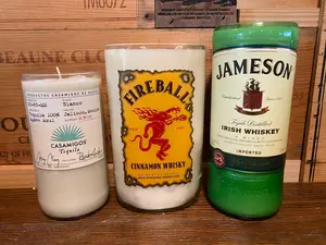 Liquor Bottle Candle