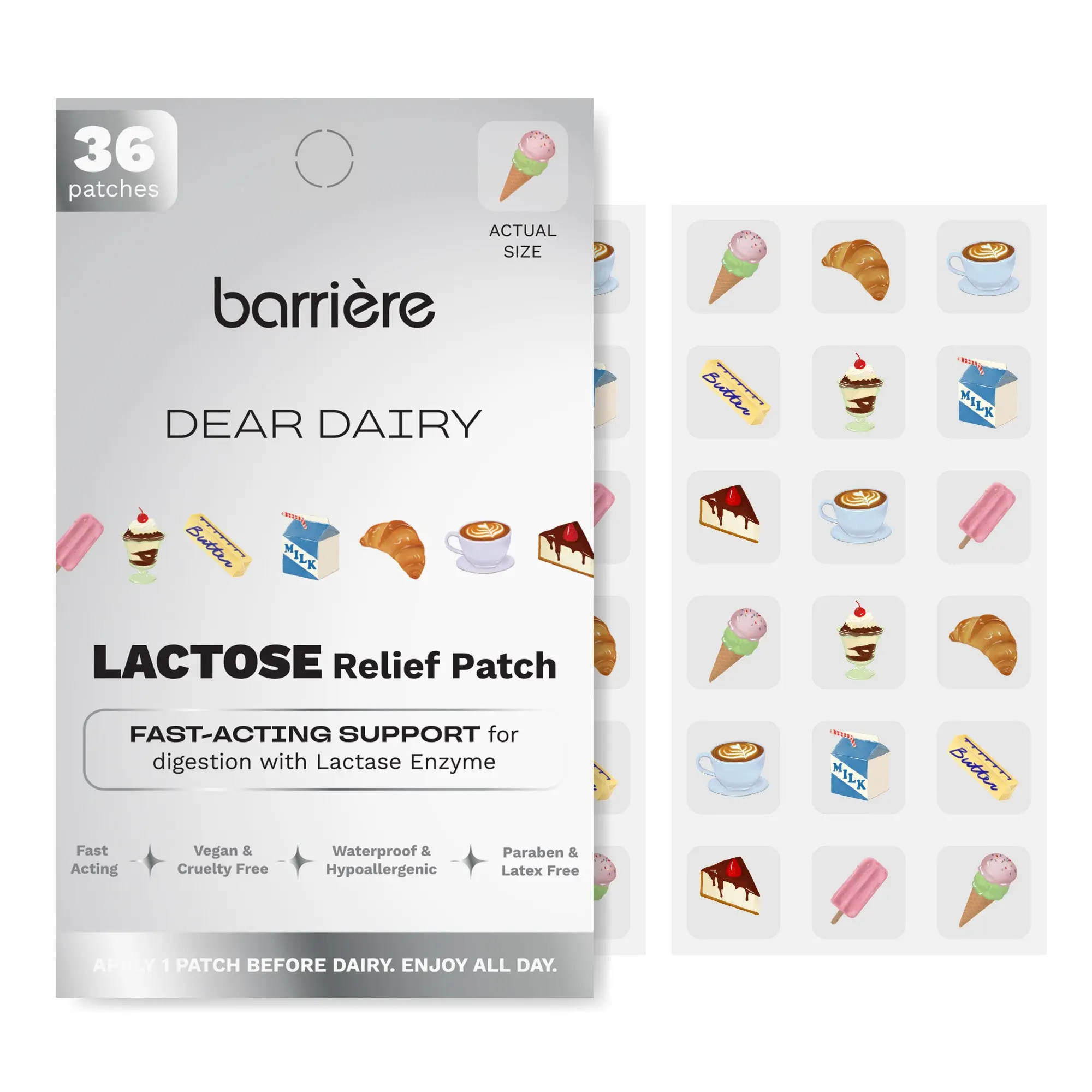 Dear Dairy Lactose Relief Transdermal Patches; World’s First Patch to Support Lactose Digestion, All-Day Dairy Relief & Digestive Comfort