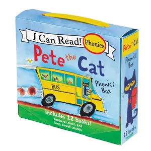 Pete the Cat Phonics Fun Box Set | 12 Mini Books for Short & Long Vowel Sounds | Early Reading & Phonics Learning for Kids - Paperback
