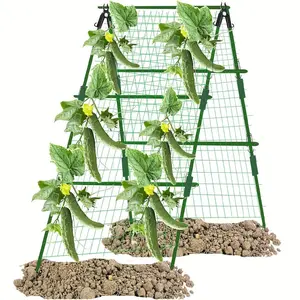 Self-Assembly Plant Support Rack Set, 71x71cm/94x48cm, Includes 30 Stakes & 42 Accessories, Outdoor Garden Trellis for Vines, Plant Climbing Net, Garden Supplies, Climbing Planting Stand