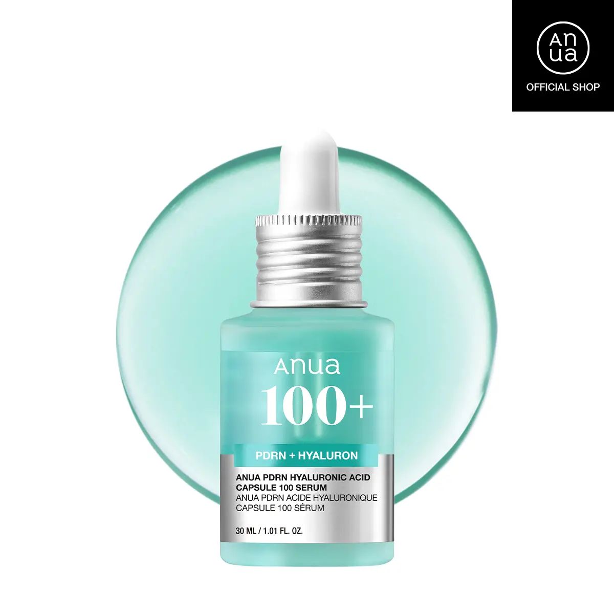 [Anua] PDRN Hyaluronic Acid Capsule 100 Serum 1.01 fl. oz.(30ml) | Hyaluronicacid, Radiant Plumping Serum, Korean skincare, Facial serum, Hydrate, Lightweight
