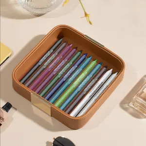 12-Colors Glitter Eyeliner Pen Set, Waterproof, Smoked Punk Gothic Eyeliner Pencil Kit for Eye Makeup Lip Decoration, Multicolor Eyeliner Pencils, Cosmetic, Makeup Supplies