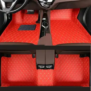 Custom Car Floor Mat For All New Sorrento 2020~2023 Left/Right -hand Drive Auto Interior Accessories Fashion Diamond Styling Leather Carpet Waterproof Design Full Coverage