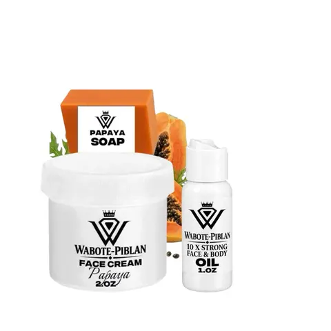 Xtra strong Papaya MINI SET 3pcs Face Cream for Brightening & Hydration I Dark Spot Care