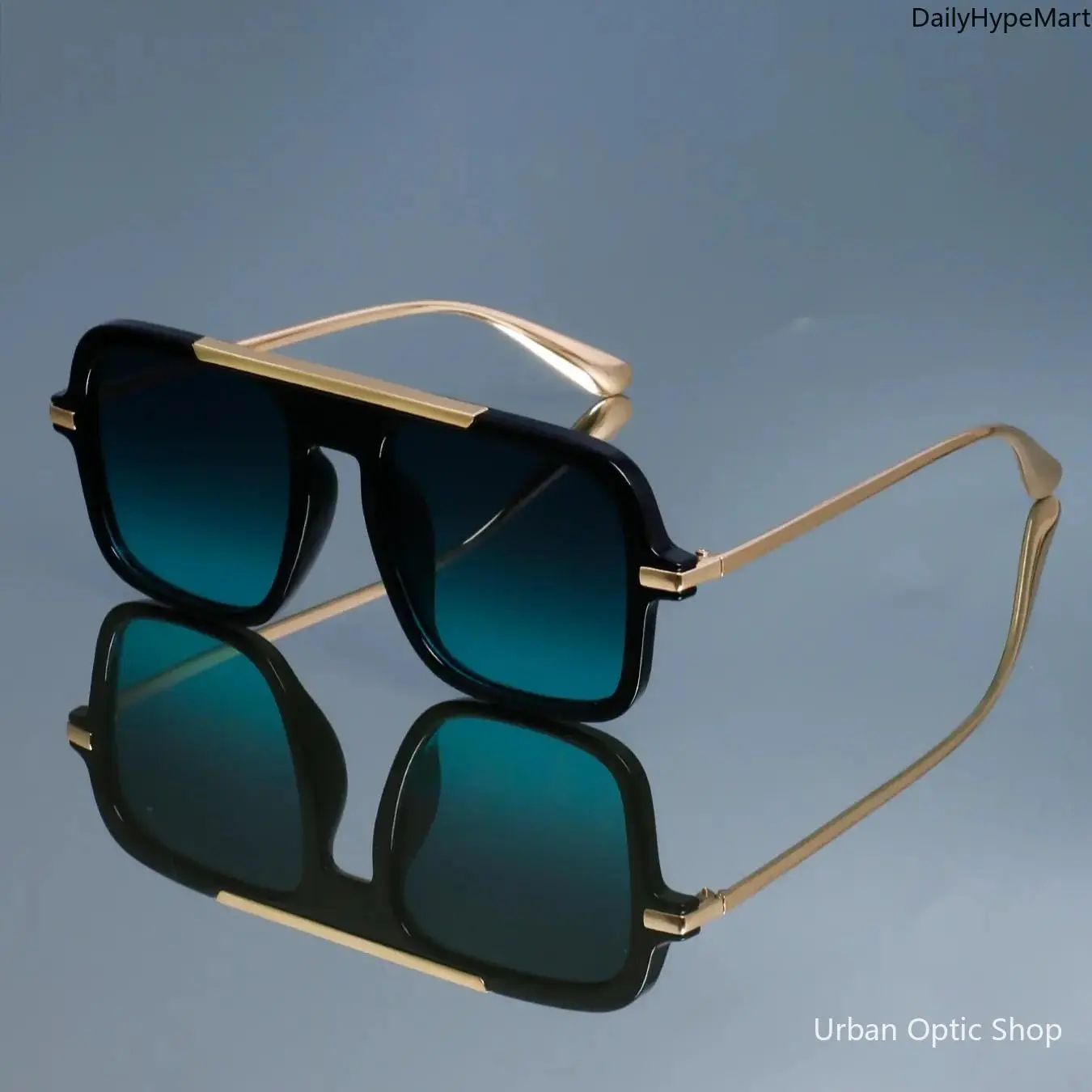 Vintage Metal Frame Sunglasses, Unisex Cool Retro Fashion Eyewear with Gold Accents for Casual Daily Wear, Cool Sunglasses, Stylish Sunglasses, Streetwear Sunglasses