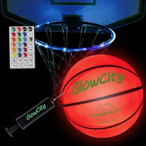 Glow in the Dark Light Up LED Basketball and Rim Light Glow in the Dark Light Up LED Basketball and Rim Light