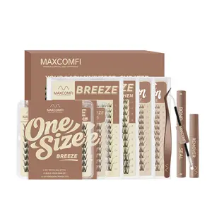 MaxComfi Spider Lash Clusters - DD Curl Beauty Products, Smudge-Proof Waterproof Mascara, Super Soft Thin Band, Beginner-Friendly DIY Design for Natural Daily Glow Up & Voluminous Kylie & Kim Makeup