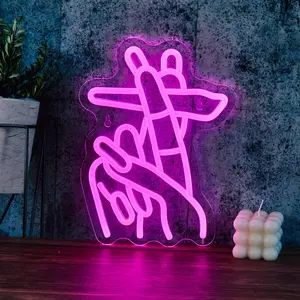 USB Powered Finger Shaped Light, 1 Count Neon Sign Light, Led Signs, Decorative Light for Home Party & Festival