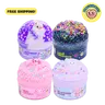 PEACHYBBIES: 4-Pack Bestsellers Slime Bundle - Premium Scented Slimes, ASMR, Stress Relief, Fidget Toys, Cloud Dough, Bingsu, Butter, Cotton Slime - 4oz