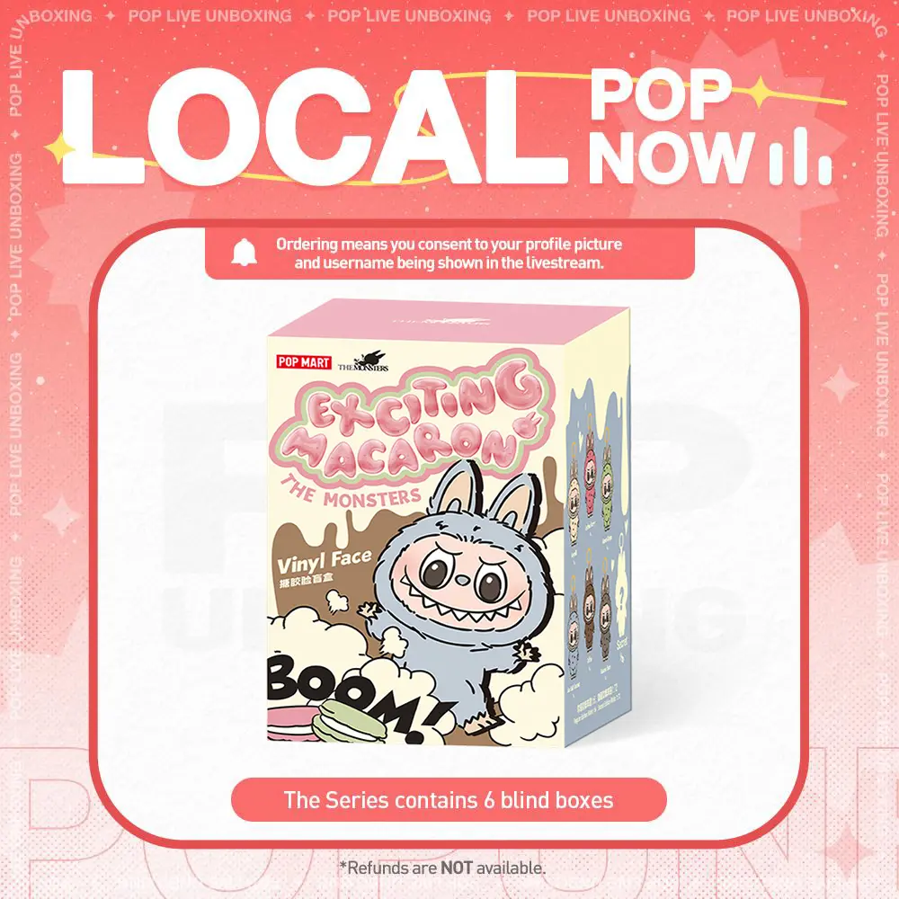 [POP NOW] POP MART THE MONSTERS - Exciting Macaron  Vinyl Face, Blind Box
