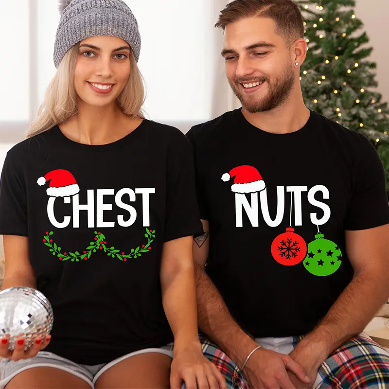 Chest Nuts Couples Christmas Shirts, Funny Christmas Shirt, Couples Matching Shirts, Matching Christmas Shirt, Boyfriend Christmas Gift