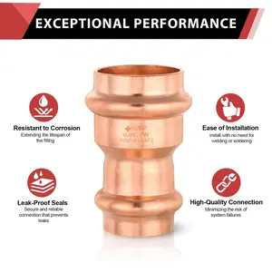 1-1/4" X 1" Copper Press X Press Coupling (Lead Free)