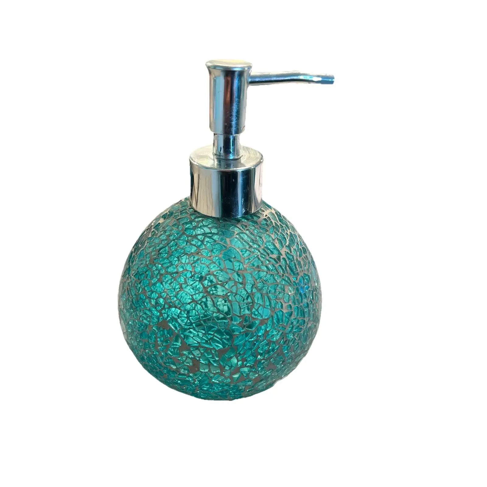 Teal Glass Soap Dispenser for bathroom