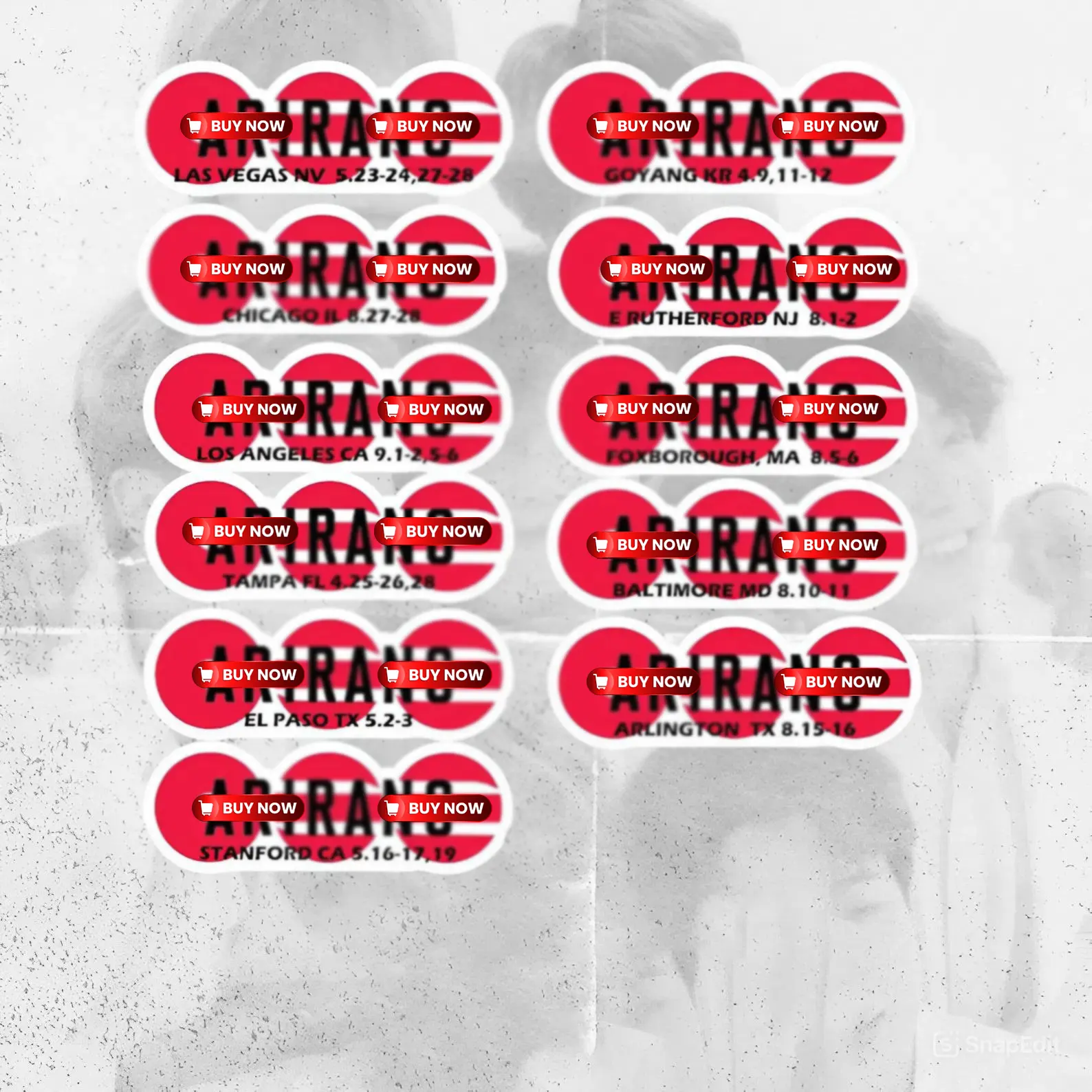 Concert Freebie Sticker Set, World Tour Fan Giveaway Decals, Cute Collectible Designs for Bags Phones Journals, Trendy Music Lover Gift