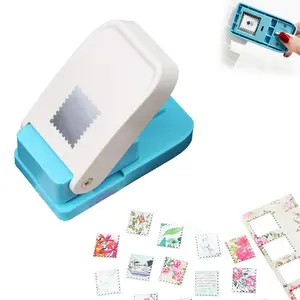 Rectangular Postage Stamp Puncher, Rectangle Lever Action Design, Ideal for Paper Crafting & Scrapbooking, Perfect for DIY Card Making