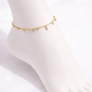 Tobillera  de Oro Laminado 14K