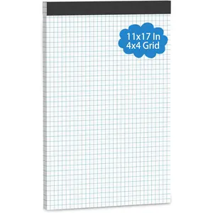 Large Graph Paper Pad 11 X 17, Grid Paper, 4X4 Graph Ruled, Blueprint Quadrille Pad, 30 Sheets Engineering Paper, Drafting Paper, Graft Paper for Architect Engineer Designer Mathematician Draftsman Vishoitty