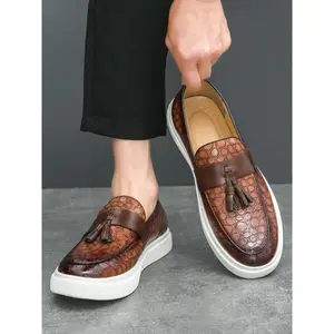 Men's Fashionable Tassel Decorated Loafers, Casual Comfortable Round Toe Slip-on Loafers for Daily Wear, Fashion Shoes for Party, Daily Clothing Decor