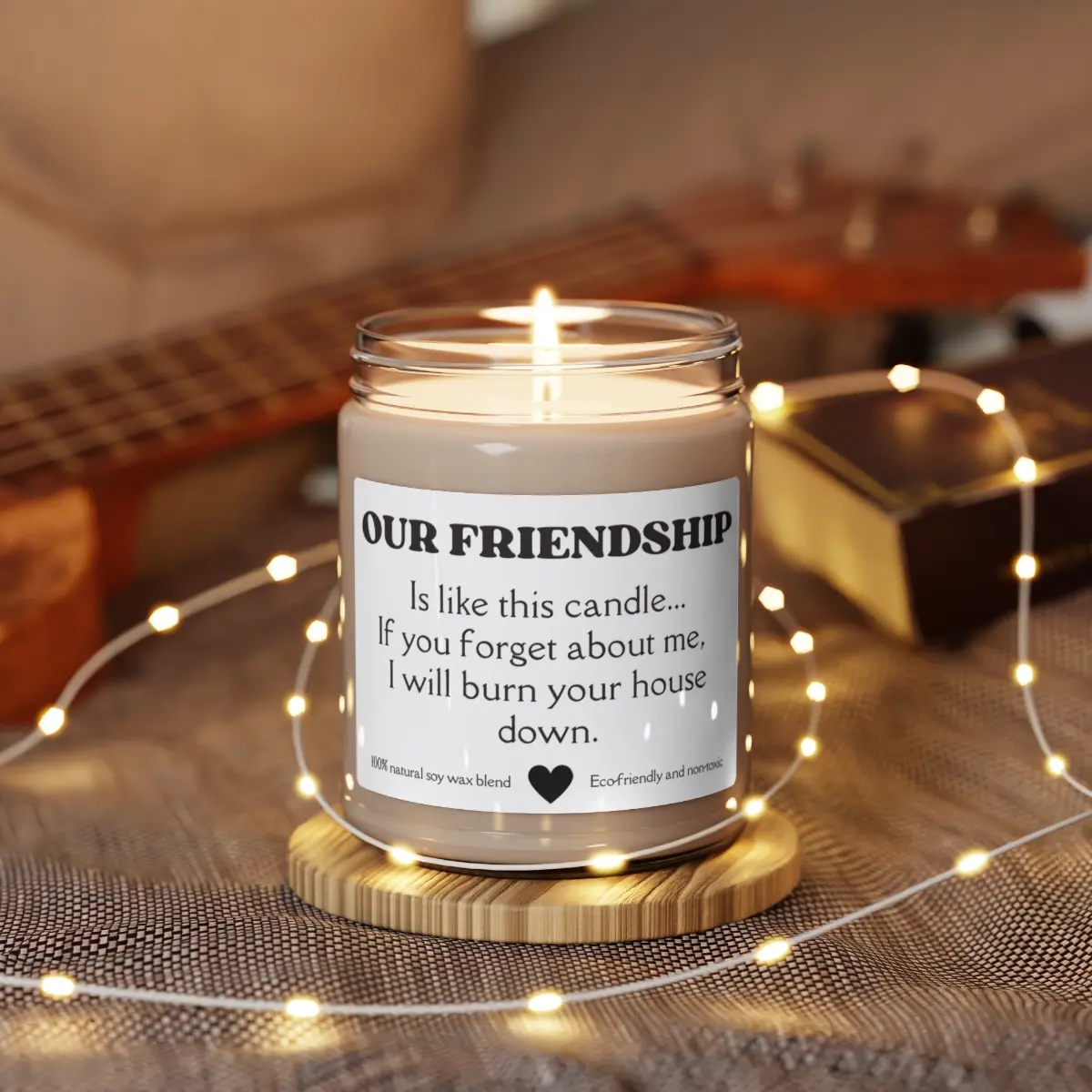 Our Friendship, Funny Candle, Unique Best Friend Gift Scented Soy Candle 9oz Gift