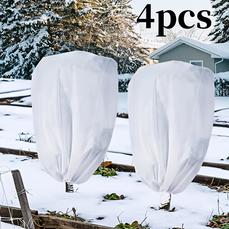 4pcs Large Winter Plant Covers - Heavy-Duty Freeze Protection, Extra ...