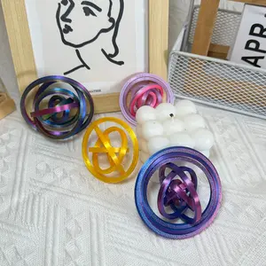 3D Printed Full-Direction Gyroscope, Spiral Polygon Push Toy, 360° Rotating Finger Spinner, Adult Stress Relief Ring Toy, Perfect Gift, Stress Relief Fidget