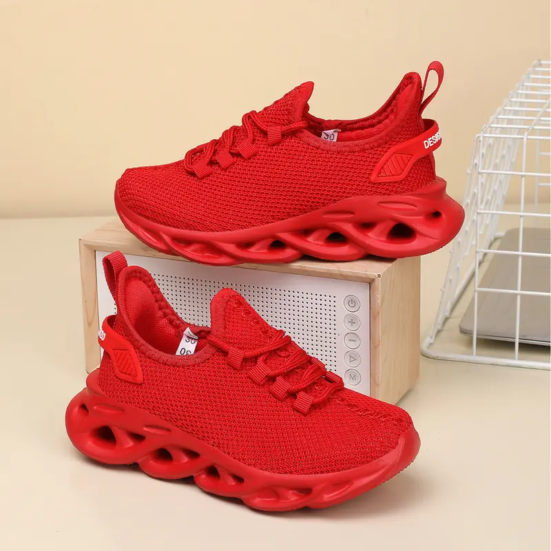Boys' Easy-On Sporty Low Top Sneakers, Breathable Mesh Outdoor Casual Running Shoes, Sports Casual Shoes, Perfect for School and Daily Wear, All-Season Comfort, Athletic Shoes