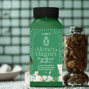 Money Magnet Soul Bath Elixir – 8 oz bath and shower minerals and salt