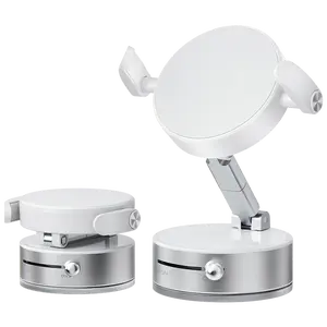 2025 Upgraded Unpowered Magnetic PhoneHolder 360 °   Rotatable Adjustable FoldableMagnetic Vacuum Adsorption Car Holder StrongSuction Mount for Magsafe ldeal for Car MirrorGym Shower Smooth Surface Compatible with AllSmartphones