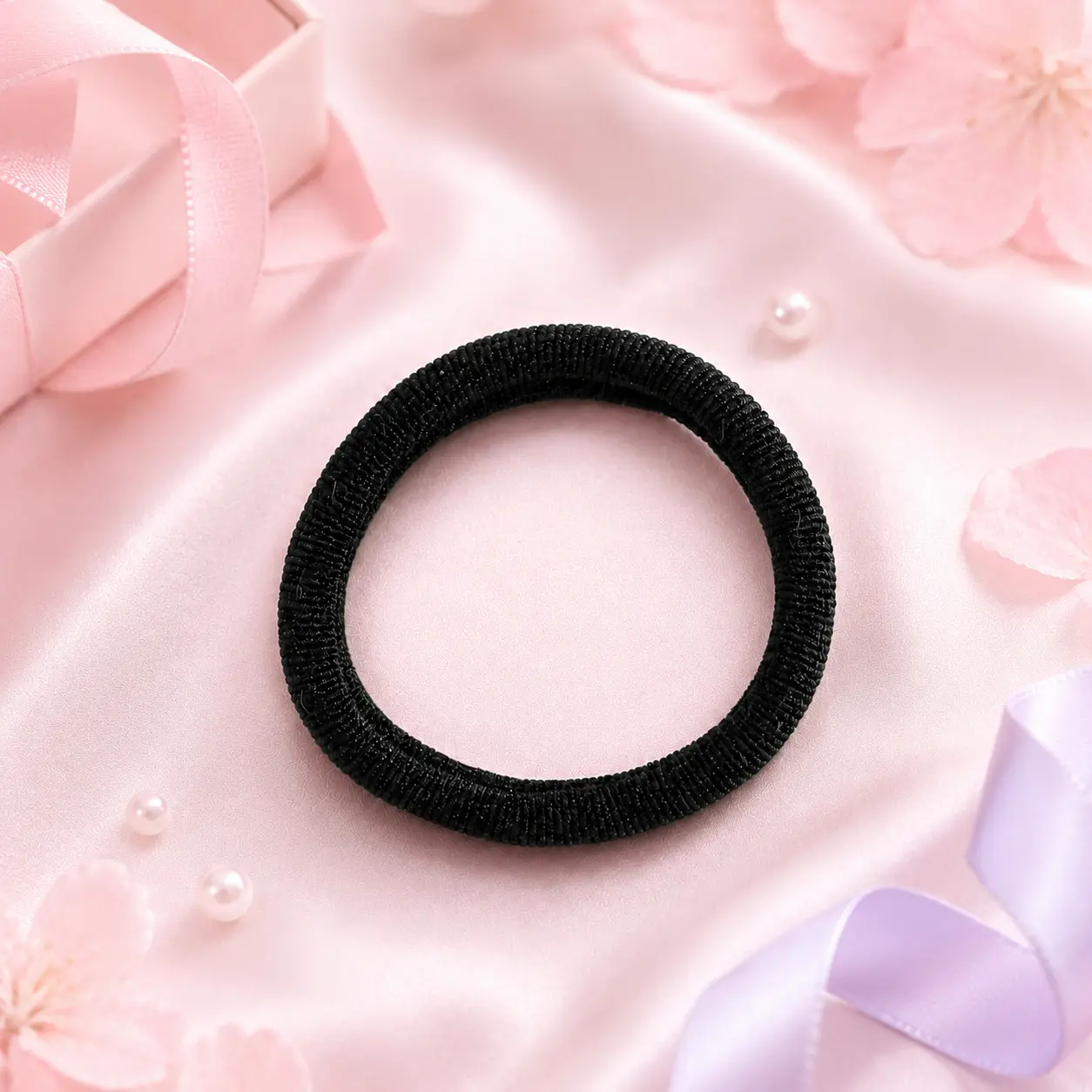 Black Solid Elastic Hairband - Female Hair Accessories, Elastic Hair Accessory for Hairstylists’ Scissor Clips, Beautician 1-Piece Gift for Christmas, Birthdays