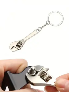 Portable Mini Wrench Design Keychain, Adjustable Universal Tool Design Keychain, Creative Cute Men Keychain for Car, Bike, and Motorcycle Repair