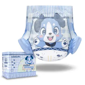 Littleforbig Adjustable Hook-and-Loop Fastener Closure Adult Printed Cloth Back Diaper 10 Pieces - Little Blue BabyFur
