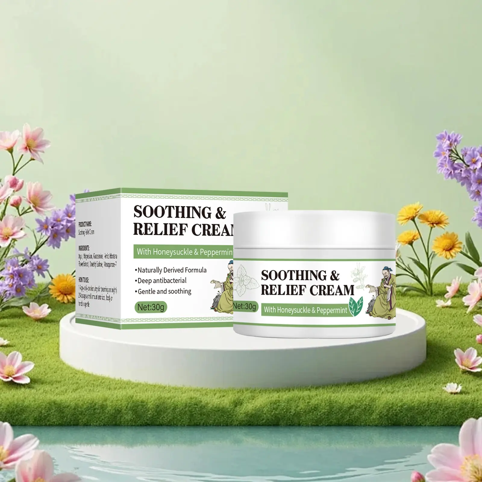 Comforting Relief Cream - Natural Herbal Formula for Sensitive Skin, Gentle Soothing Cooling Moisturizer to Help Comfort & Protect Irritated Skin, Gentle Moisturizing Magnesium Cream