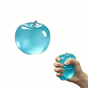Ice Clear Ocean Heart Stress Ball, Soft, Ultra-Thin Shell, Smooth Texture, Easy Clean, Desk Decor, Office Relax Gift, Best Summer Gift Choice
