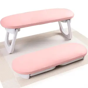 1Pc Foldable Manicure Hand Rest, Lightweight Portable Design, PU Leather Material, Washable & Reusable, Comfortable Arm Support for Nail Art, Home & Travel Essential, Perfect Gift for Mom, Friends and Students