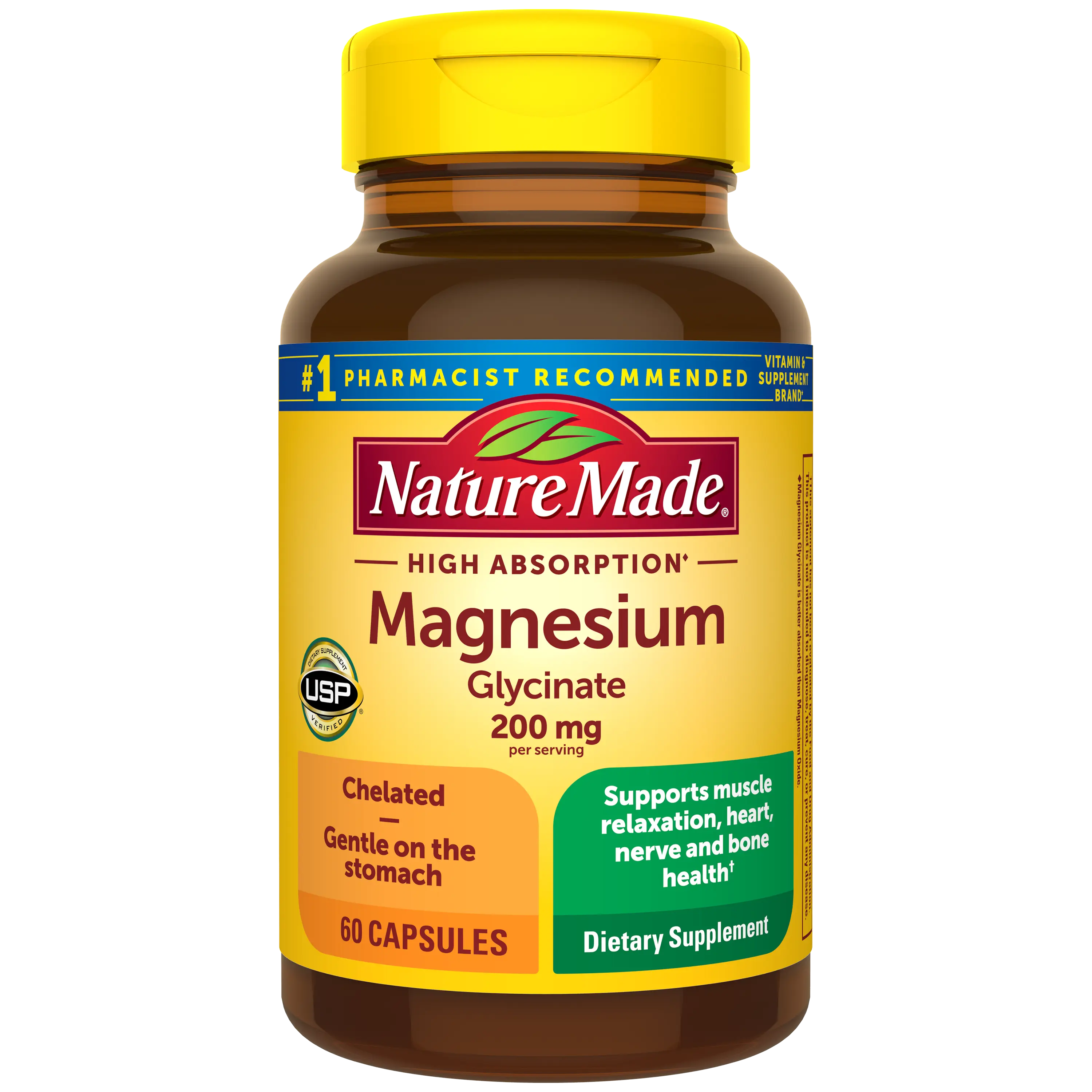 High Absorption Magnesium Glycinate Capsules 200 mg