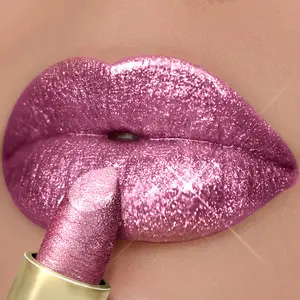 1pc Pearl Diamond Lipstick Gloss, Hydrating with Long-Lasting Waterproof Shimmer Shine, Perfect for Parties, Festivals, and Daily Wear