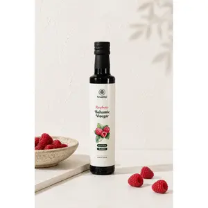 Levantine Raspberry Balsamic Vinegar 8.45 Fl. Oz - Fruit Forward Flavor & Mediterranean Tradition - Perfect for Salads & Grilled Meats Gourmet Traditional