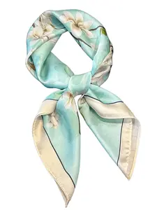 Women's Elegant Floral Print Scarf, Floral Headscarf, Breathable Multifunctional Headband/bandana/sash/purse Accessory, Versatile Hair Accessory for Daily Style Daily Use