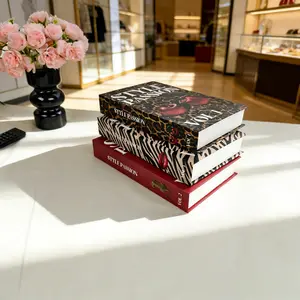 Set of 3 Realistic Decorative Books, American Vintage Style Faux Book Statues, Living Room & Study Indoor Home Decoration, Stackable Holiday Ornament, Home Decor Ornaments