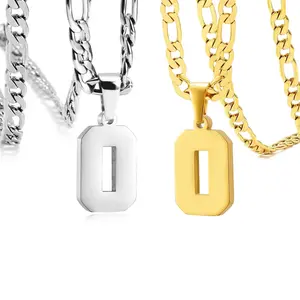 2PCS Golden and Silver Numbers 0~99 Stainless Steel Sports Number Necklaces for Baseball/Basketball/Football Players Men and Women Gifts Party Jewelry
