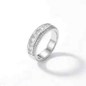 [AB075] Real Silver 925 Ring With Handcutted Zirconia