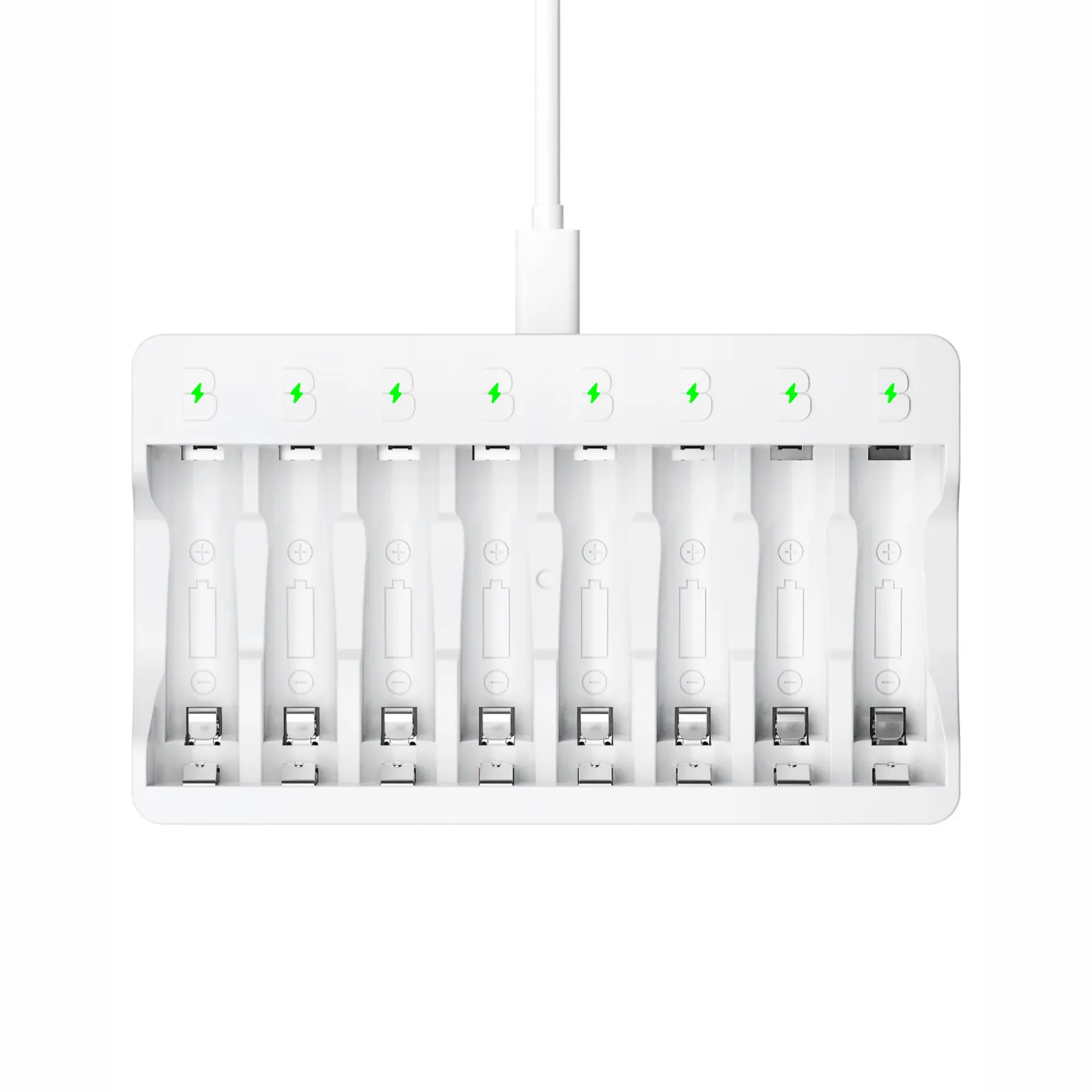 EBL Long-Lasting Rechargeable AA 2800mAh & AAA 1100mAh Ni-MH Batteries with 8-Slot Individual AA AAA Battery Charger