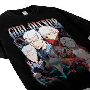 Dante Devil May Cry Vergil Girl Dinner Retro T-Shirt Sweatshirt Hoodie Cotton Anime Manga Fan Gift Fabric Top