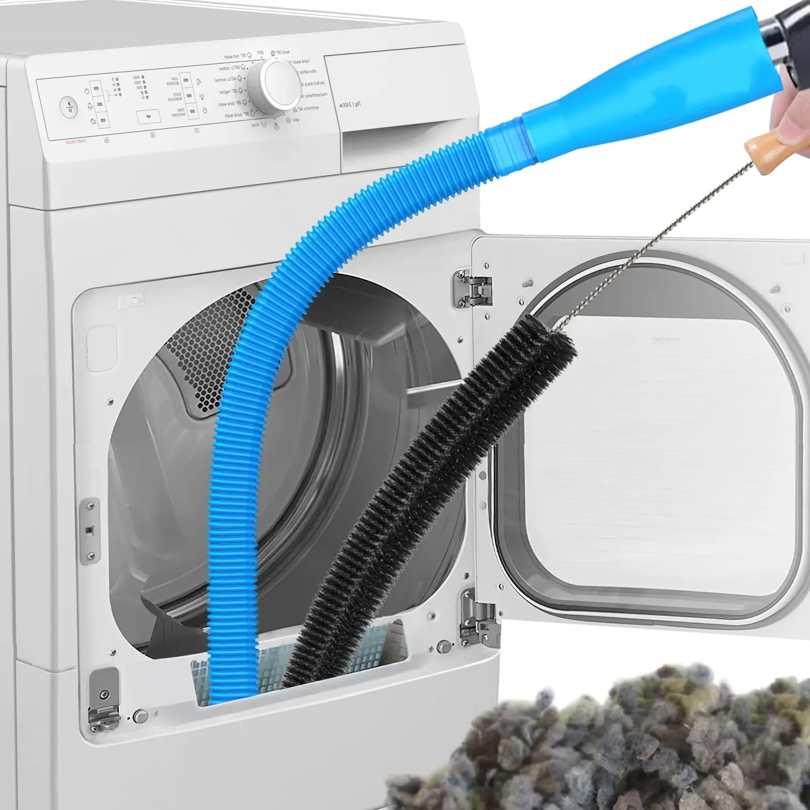 Home Use Dryer Lint Brush with Vacuum Hose Attachment - Home Care Dust Brush Dusters/Duster Heads