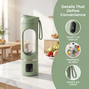 Ultimate Portable Blender!USB Rechargeable & Compact for Smoothies On-The-Go - Perfect Travel, Back To School & Gym!Leak Proof Design, Makes Shakes & Baby Food in Seconds cup juicer rechargeable mini blender vegetable outdoorfun